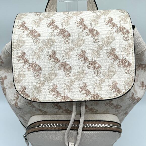 Coach Cream and Brown Backpack - Picture 6 of 14